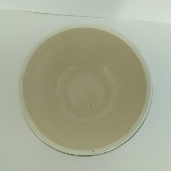 Vintage Mexican Pottery Bowl Brown Floral Botanical Design Marked Crazed - Picture 4 of 10